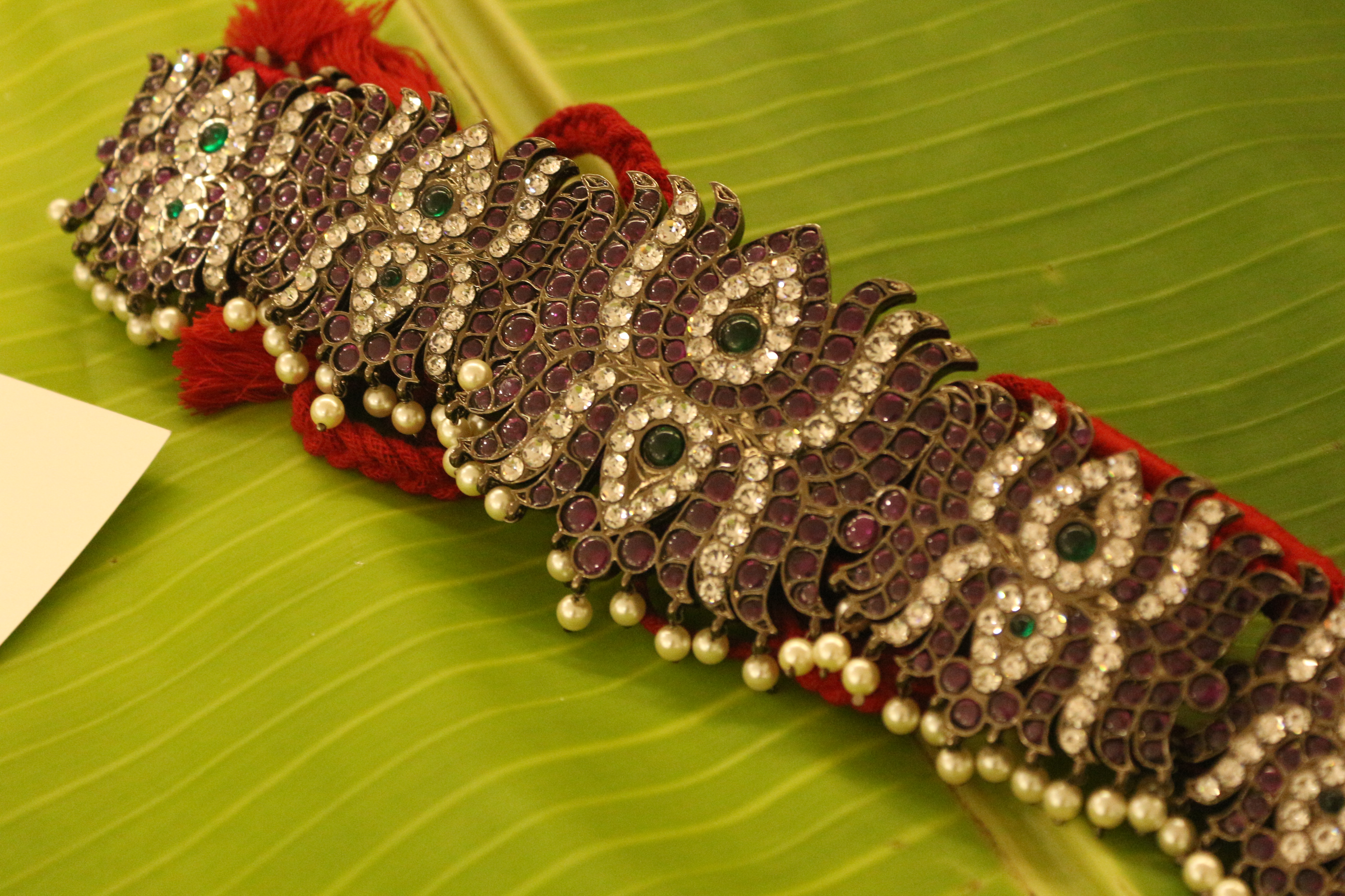 Black Antique Lotus Hip Belt (Lotus Oddiyanam / Vaddanam)