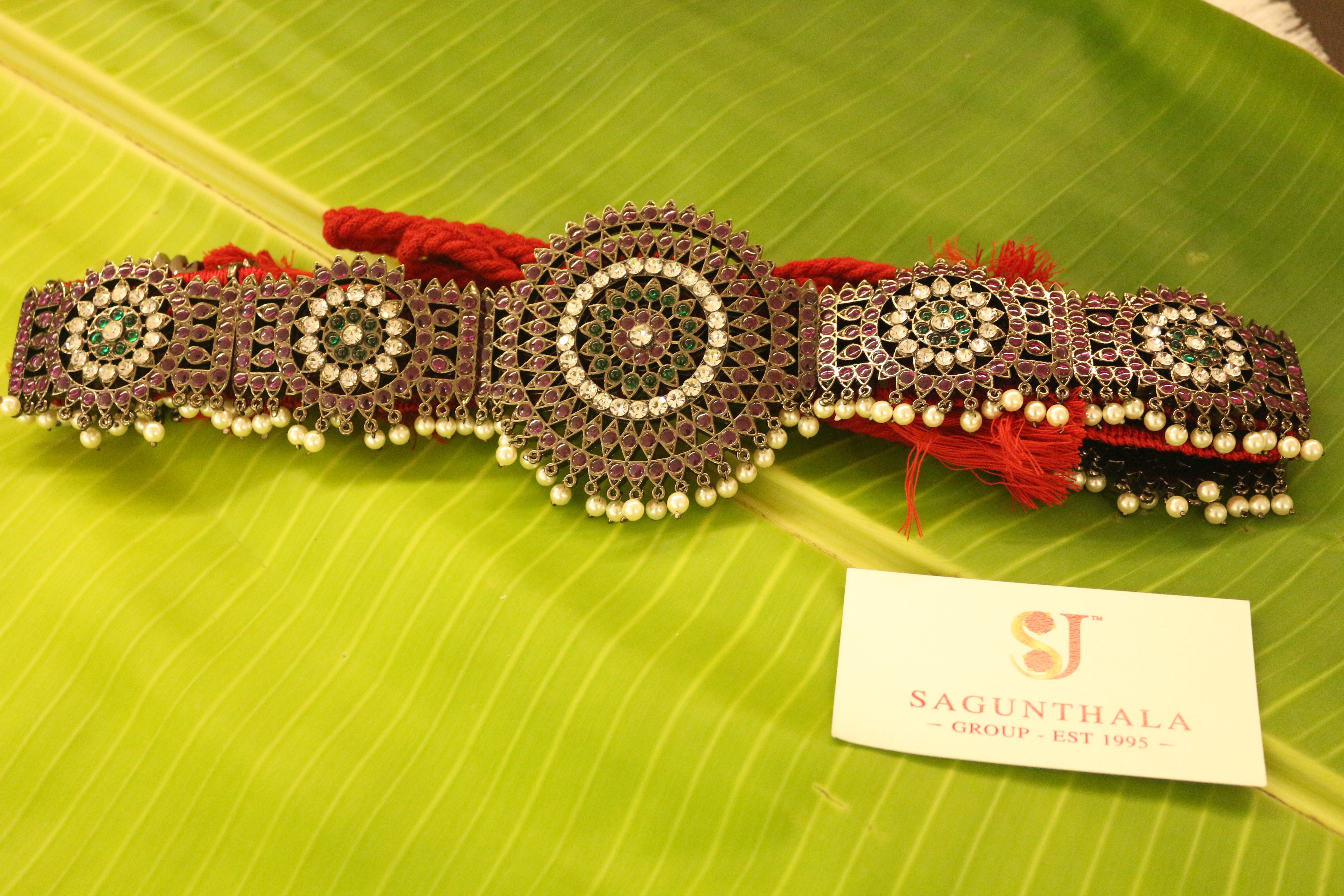 Black Antique Big Sun Hip Belt (Vaddanam/Oddiyanam)
