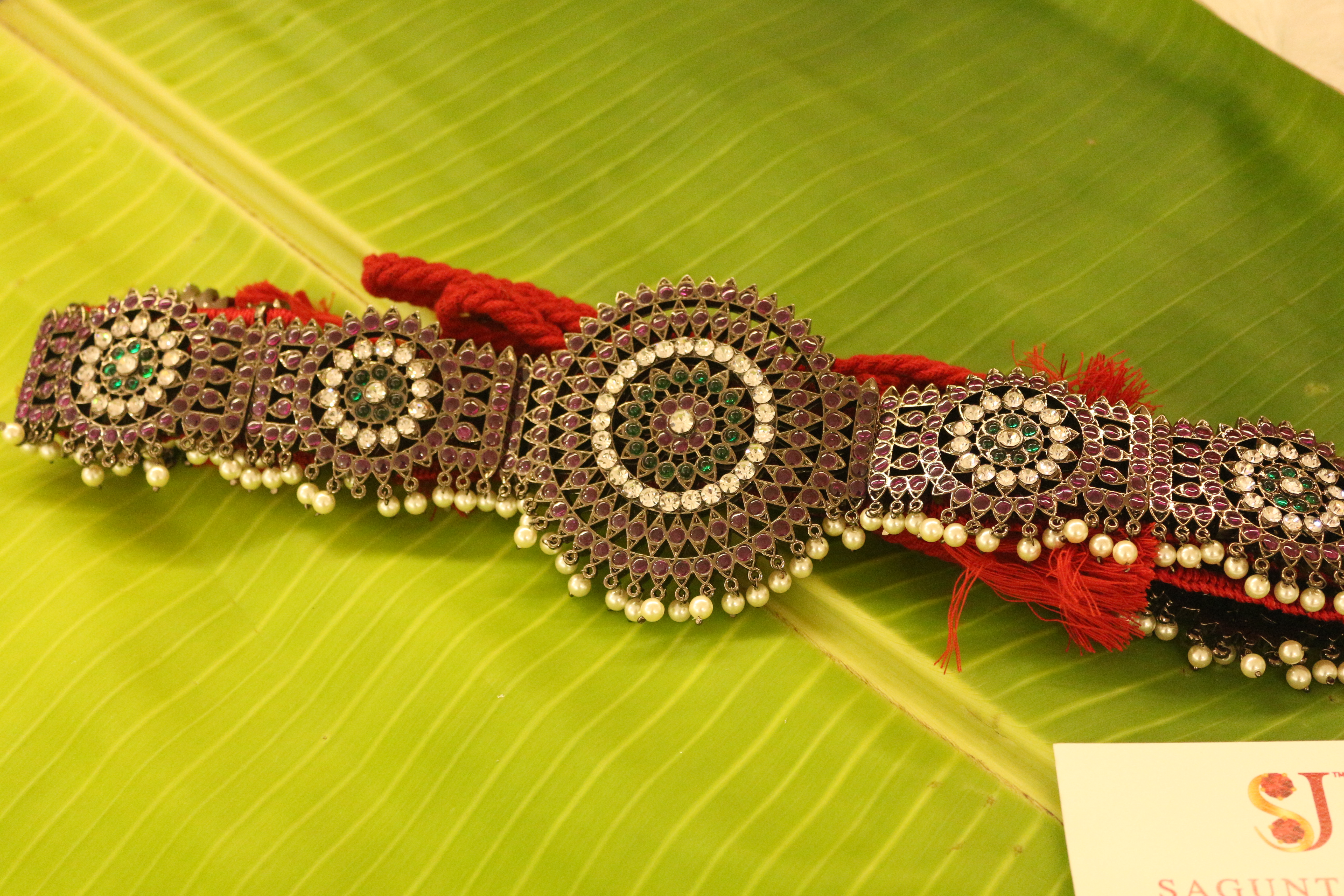 Black Antique Big Sun Hip Belt (Vaddanam/Oddiyanam)
