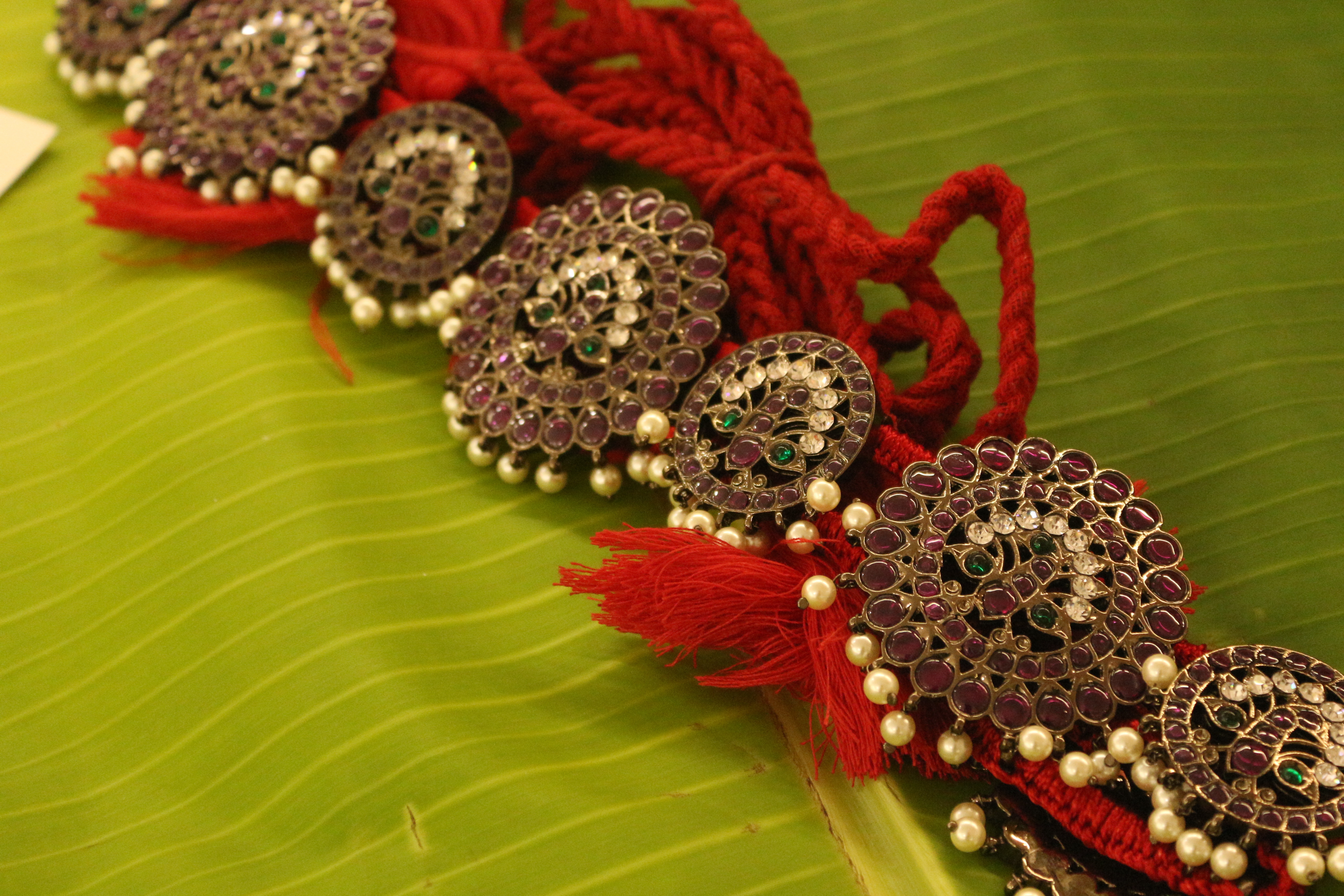 Black Antique Peacock Hip Belt (Peacock Oddiyanam / Vaddanam)
