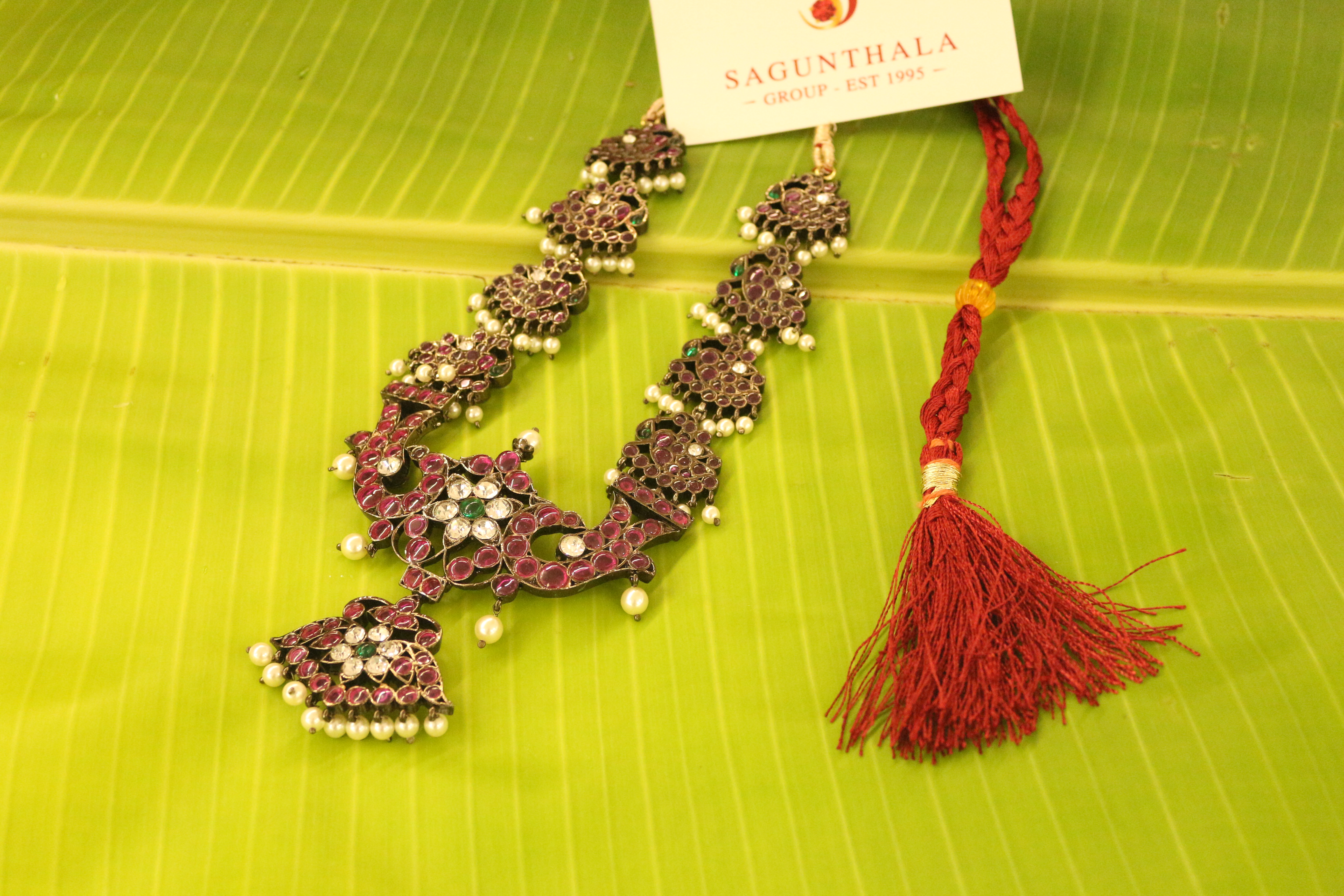 Peacock Magari  Black Antique Short Necklace