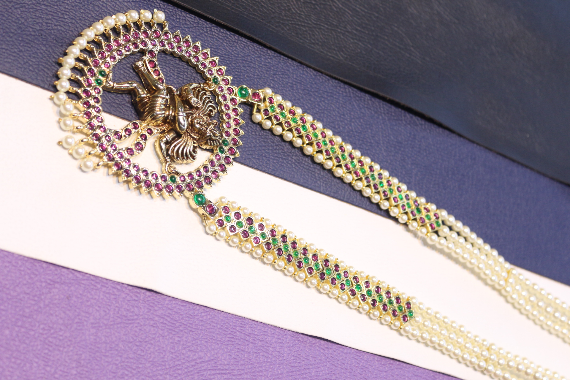 NATARAJAR HALF PEARL V PATTERN HARAM