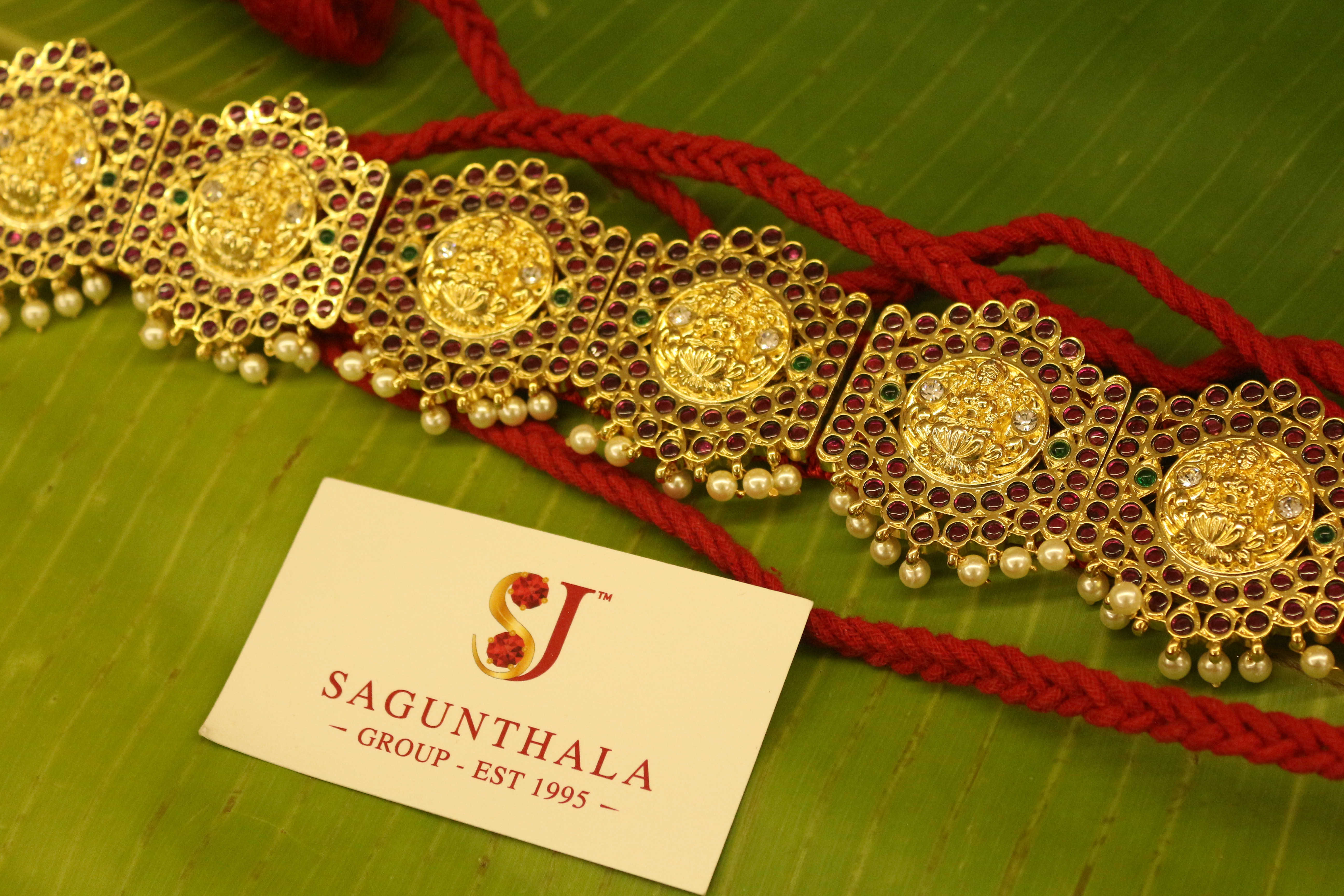 Lakshmi Full Kempu Hipbelt (Oddiyanam)