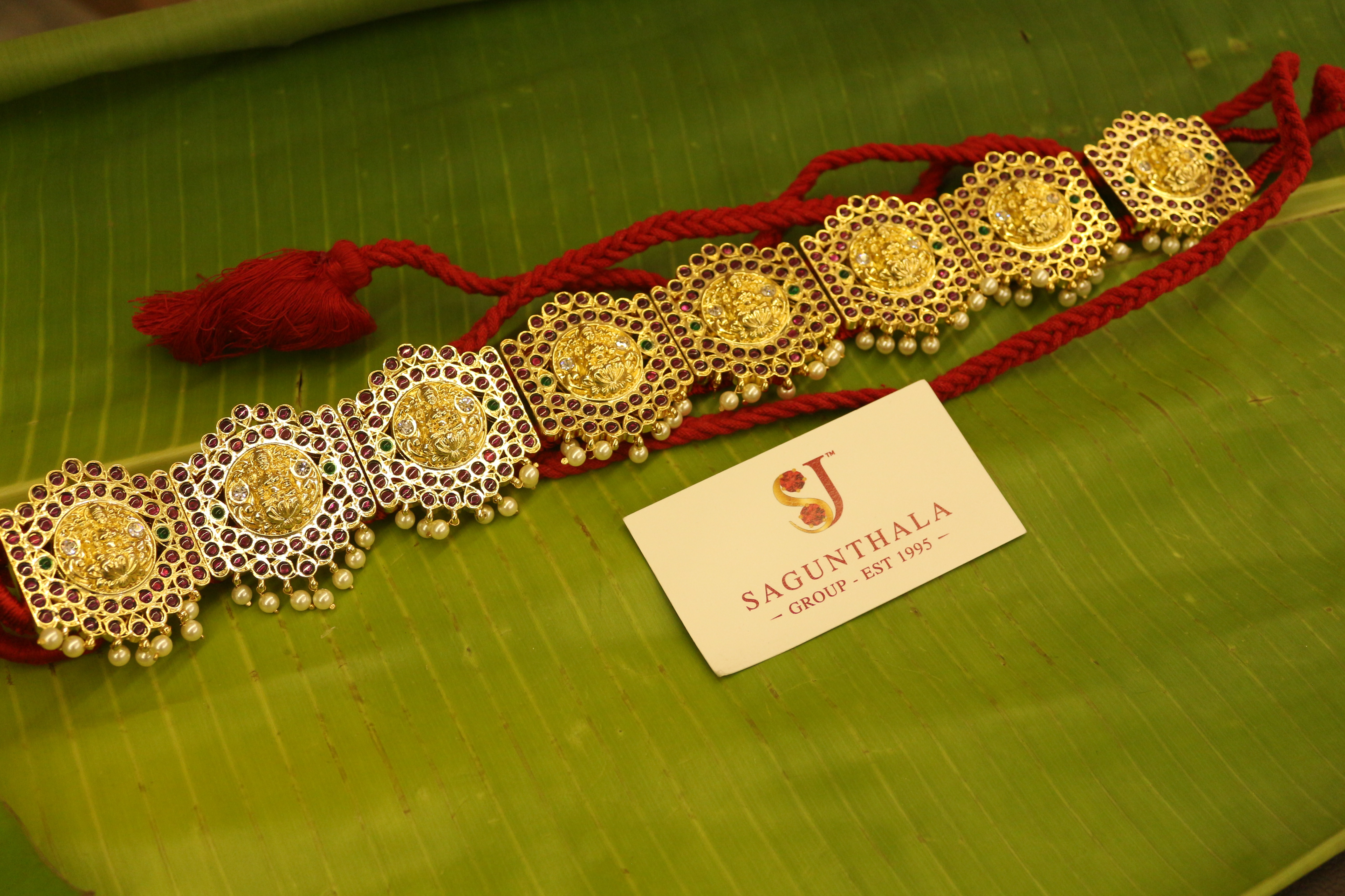 Lakshmi Full Kempu Hipbelt (Oddiyanam)